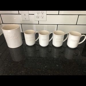 Sheffield Home coffee mugs and kitchen utensil jar